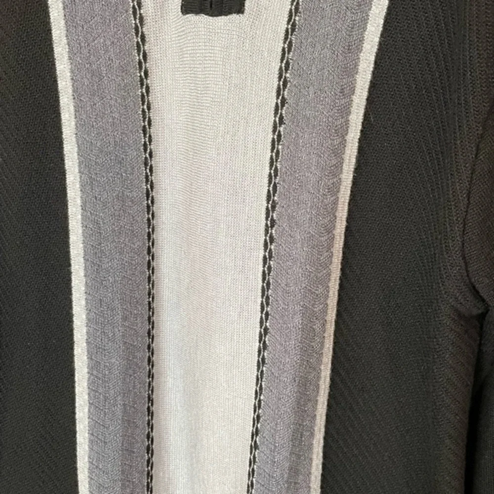 Bachrach‎ Black White Grey Quarter Zip Heavyweight Sweater Size XL - Picture 3 of 5